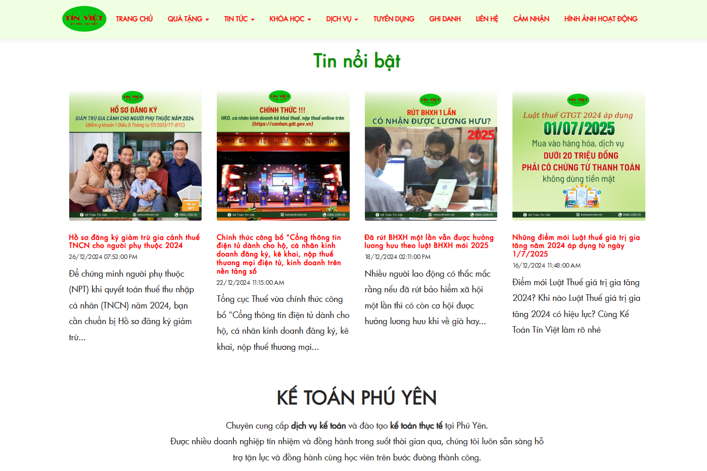 Kế Toán Phú Yên